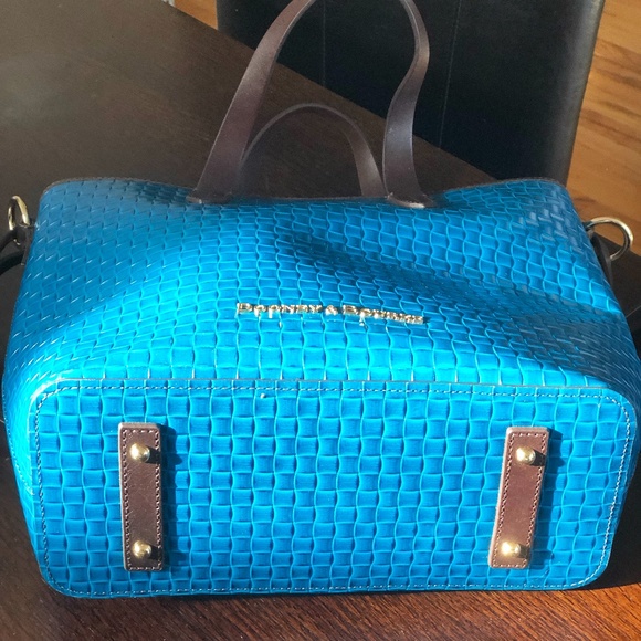 NWOT Dooney & Bourke Blue Leather Tote - Picture 3 of 16